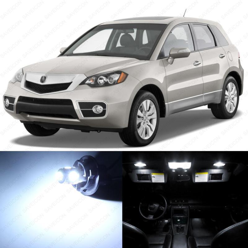 8 x xenon white led interior lights package for 2007 - 2011 acura rdx