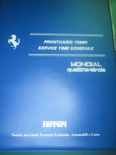 Ferrari mondial  qv prontuario tempi service time schedule manual print # 275/83
