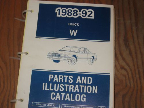 1988 1989 1990 1991 1992 buick regal parts book catalog manual