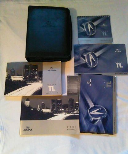 Acura tl 2004 owner&#039;s manual set with leather case