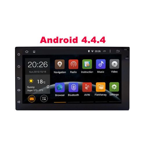 Android 4.4 hd 1024*600 quad core 2 din gps radio wifi car stereo no-dvd player