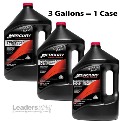 Mercury oem premium plus outboard engine oil case of 3 gallons 92-858027k01