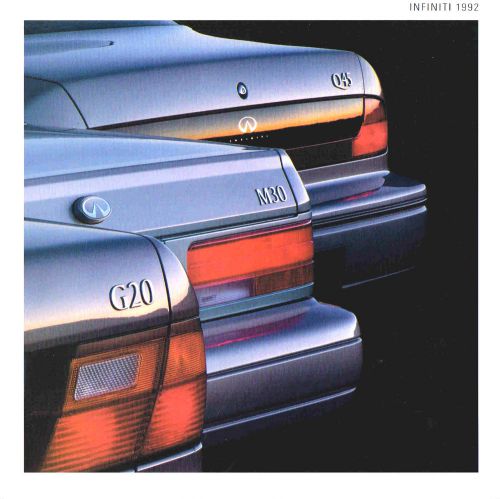 1992 infiniti brochure / catalog: g20,m30,q45, g-20, m-30, q-45