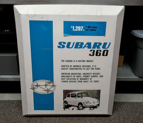 Subaru sign 360 micro subaru young happy talk dealer display rare vintage large