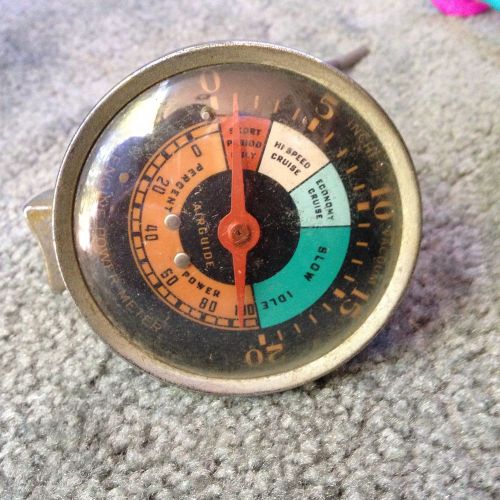 1960 airgauge vacuum indicator w/ pedestal mount cup rare