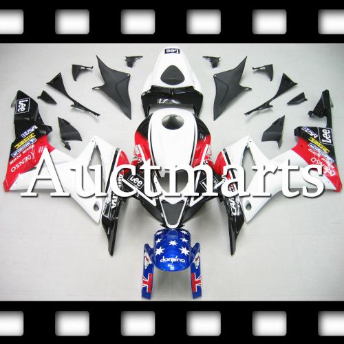 For honda cbr600rr 2007-2008 07-08 fairing abs plastic lee white black 1h21 zb