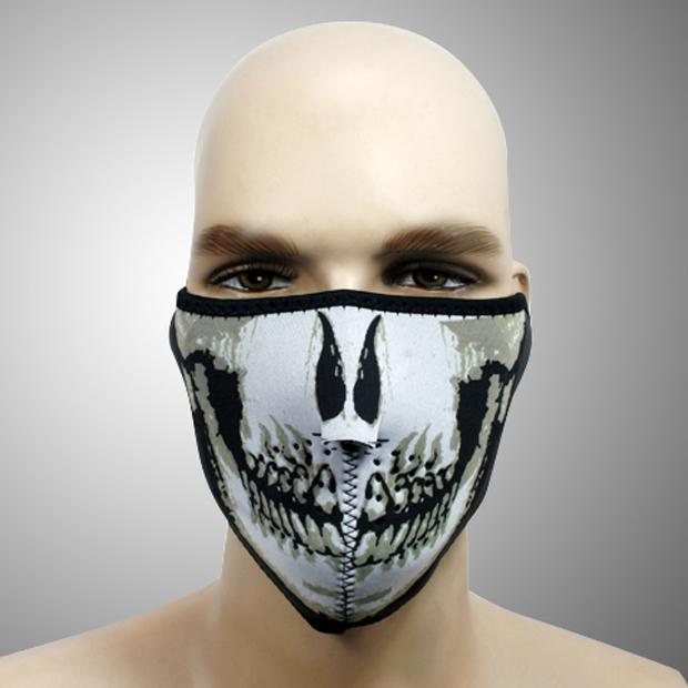 Motorcycle biker skull neoprene snowboard ski new style half face mask 1 pcs hot