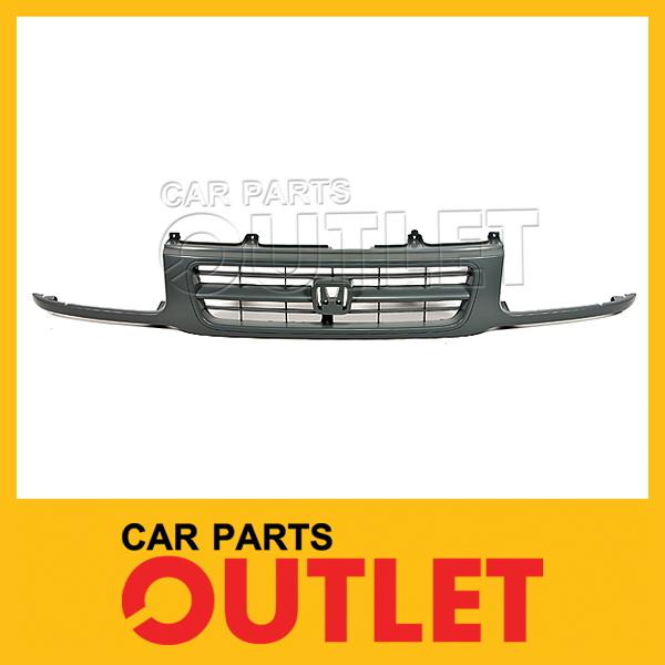 1998 1999 honda passport ex front grille primered gray plastic frame bar insert