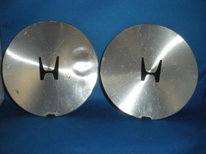 1990-1996 honda accord center caps #44742-sm4-a300-h1 (2) silver machined