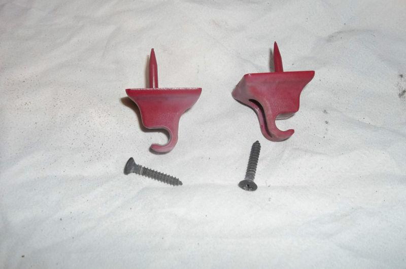 89-04 ranger mustang f150 f250 f350 ford truck sunvisor clips pair red