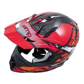 Zamp h777c02l fx-4 motocross helmet red graphic ece22.05/dot approved - large