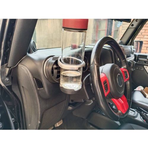 Air vent cup holder bottle mount bracket stand silver for jeep wrangler jk jl jt