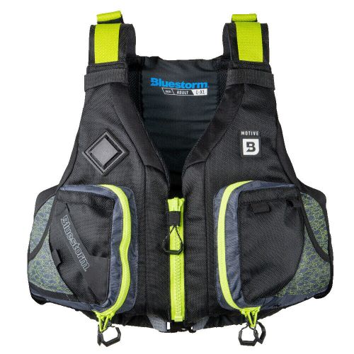 Bluestorm motive kayak fishing vest - hi-vis - l/xl bs-248-hvs-l/xl