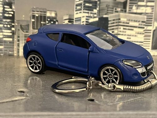 Diecast renault megane matt coupe blue 