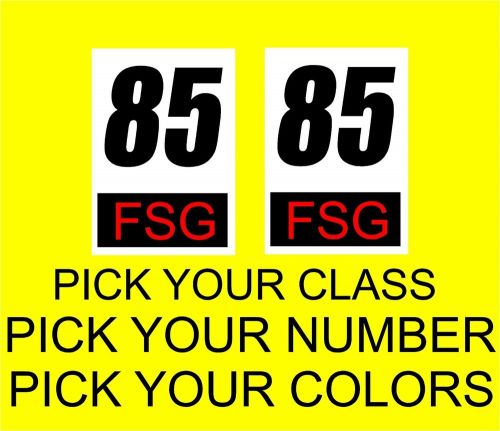 Scca racing magnetic car number kit solo ii pro autocross autox auto x 15 x 12