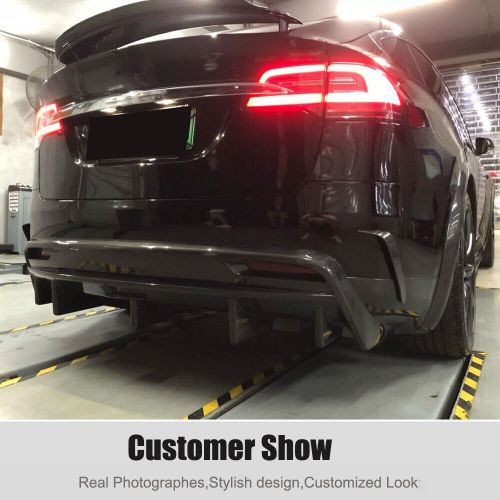 For tesla model x 2016-2018 real carbon rear bumper diffuser lip cover body kits