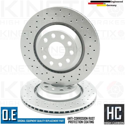 For cupra ateca 2.0 tsi 4drive 2018- drilled front rear brake discs 370mm 310mm