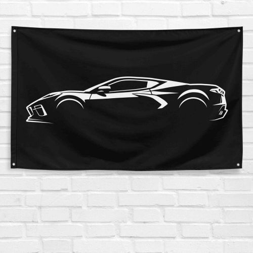 For chevrolet corvette c8 enthusiast 3x5 ft flag dad birthday gift banner