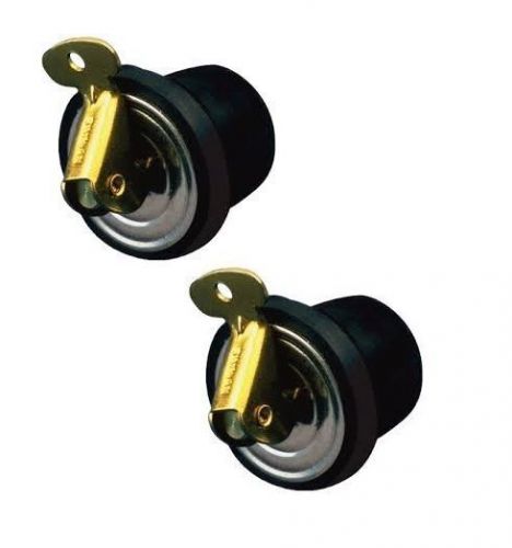 Pair 1/2&#034; brass baitwell drain plugs boat marine