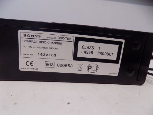 Sony cdx-t69 compact disc cd car changer unit untested sold as spares/parts