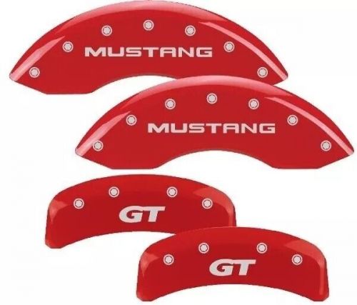 Mgp caliper cover 10095smg1rd caliper covers red for 94-04 mustang