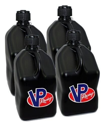 Vp racing 4 pack black square 5 gallon fuel jug + battery powered tera pumpxl