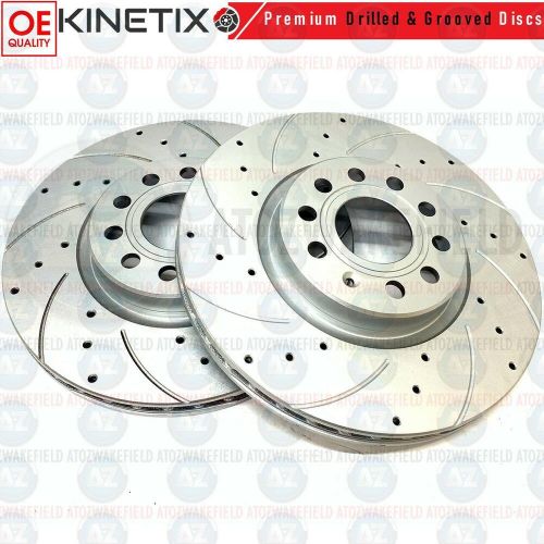 For vw sharan 1.4 tsi drilled &amp; grooved front brake discs pair 312mm