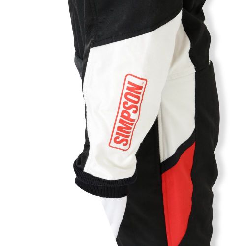 Simpson racing as02121 airspeed suit black/red/white sm