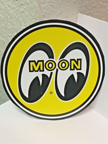 Moon, racing sticker supper cool colors! rare, 3-1/4&#034; diameter, black &amp; yellow