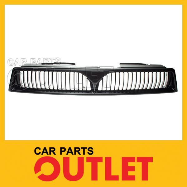 1999-2001 mitsubishi galant front grille mi1200221 matte black vertical bar grid