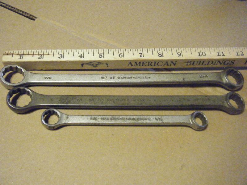 Three plumb box end wrenches plomb plvmb usa