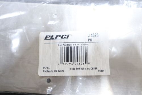 Plpci door push plate 4&#034;x16&#034; j4626