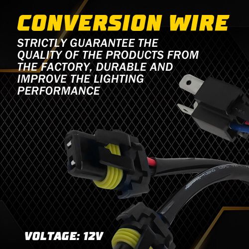 2x conversion wire h6054 to 9005 9006 two harness head light adapter connector