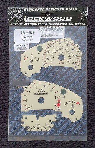 Lockwood bmw 3 series (e36) cream mph speedo dials (1991-1998)