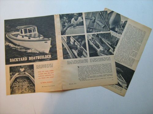 Vintage 1953 &#034;backyard boatbuilder&#034; owner-built boat w/story, photos &amp; tools use