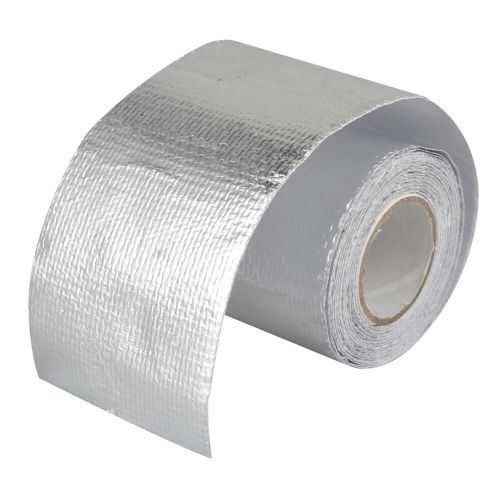 Car silver modified aluminum foil exhaust thermal insulation adhesive tape 16ft