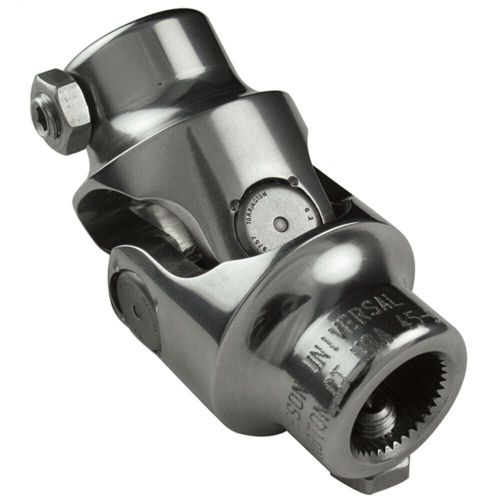 Steering u-joint, polished stainless, 3/4-36 x 3/4 dd-borgeson 123449