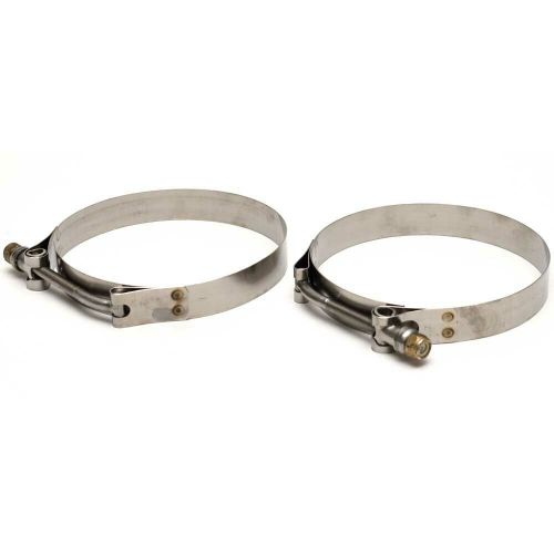 Mpi boat exhaust hose clamps 720-4000 | t-bolt 4 inch 316ss (pair)