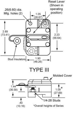 New oem cooper bussman circuit breaker fits 0-48vdc 90 amp manual iii cb185-90