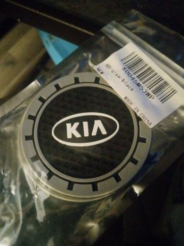 New kia cup coasters black gray and white silicone nonslip free shipping