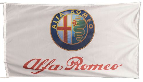 Alfa romeo-white flag landscape 5 x 3 ft 150 x 90 cm