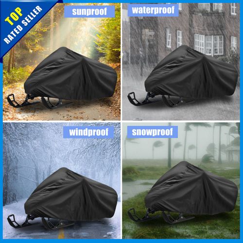 Universal trailable snowmobile cover 190t polyester fits up to 138&#034;  pack of 1