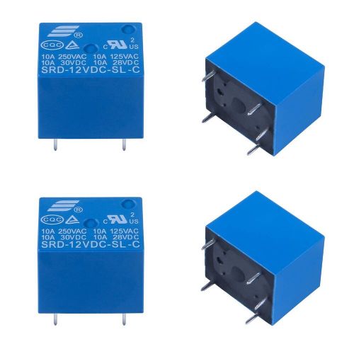 12pcs 12v dc mini power relay auto pcb srd-12vdc-sl-c 5