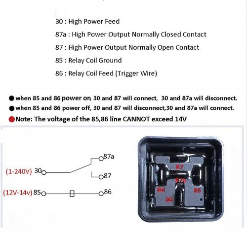 40amp dc12v 5-pin spdt automotive relay,waterproof relay with 40a 5pin 1pcs