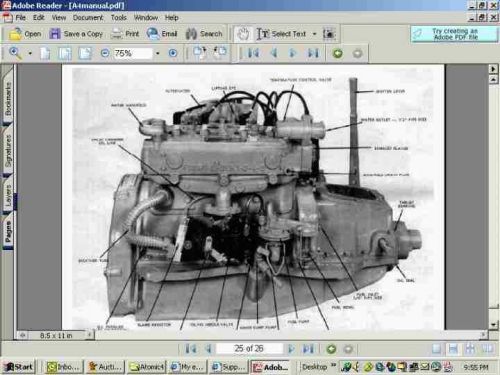 Atomic 4 boat marine engine manual 100pg operation maintenance repair parts data