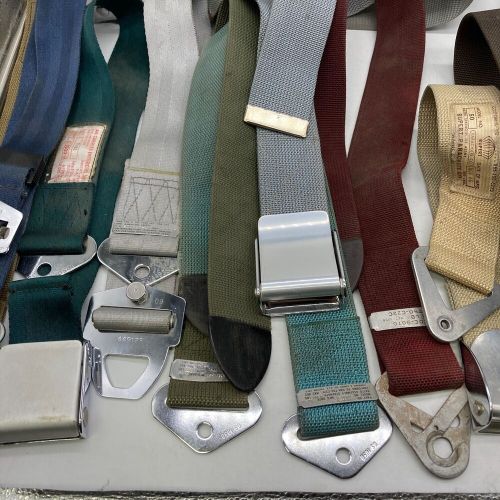 Vintage aircraft seatbelt parts lot rupert parachute cessna rat rod hot no match