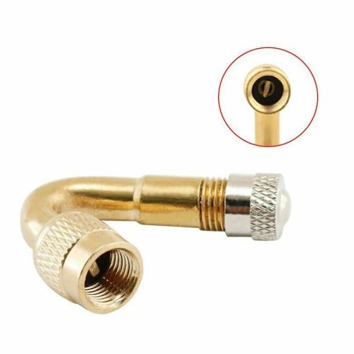 Motorcycle car tire valve extension adapter - 40 degree curve - uk seller