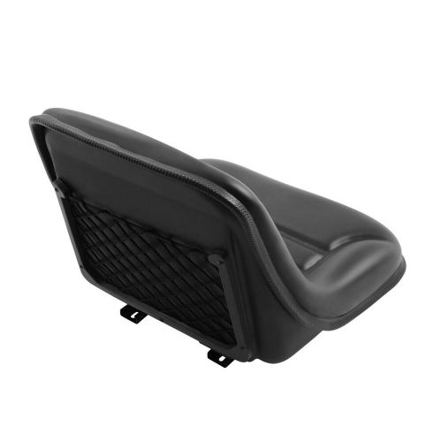 Black driver side forklift seat universal waterproof truck cushion seat backrest