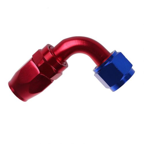 An10 / 90° swivel oil fuel hose end fitting adapter aluminium red 9423-