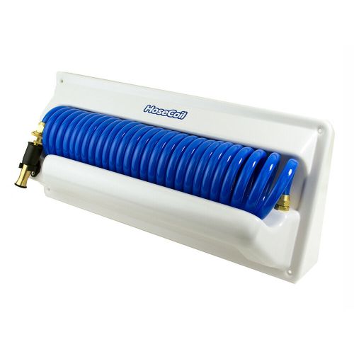 Hosecoil horizontal mount enclosure w/additional 5&#039; feeder hose